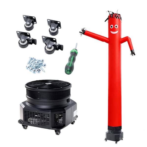 Flying Inflatable Figure SKYSHALO Inflatable Tube Man with Blower, Red, 10 ft. Tall, Wacky ...