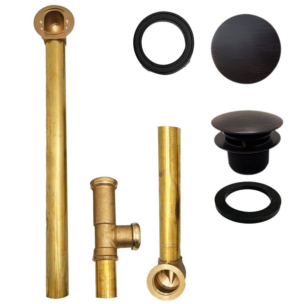 22 in. Brass 17 Ga Bath Waste & Overflow Assembly with Tip-Toe Drain Plug in Antique Brass price history on PriceWatchPro