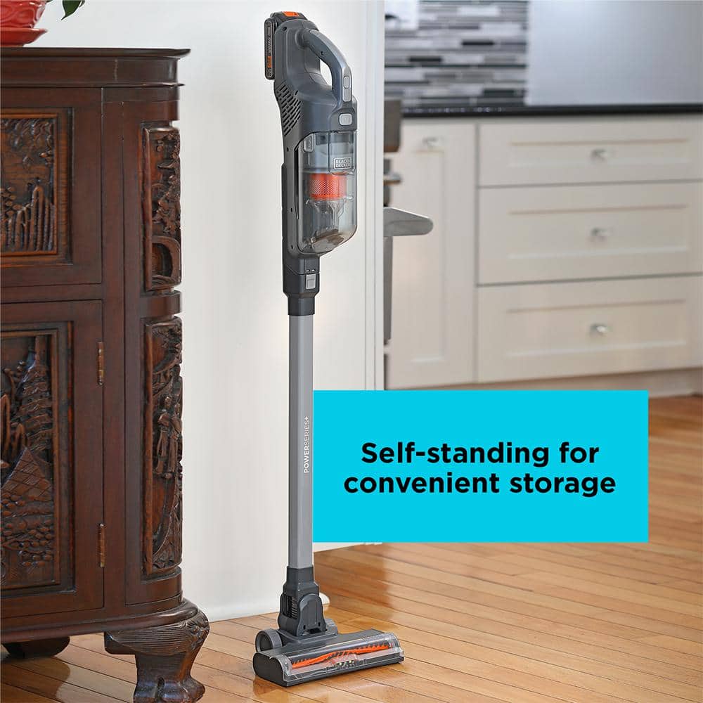 Gray Convertible Bagless Cordless Stick Vacuum with LED Lights