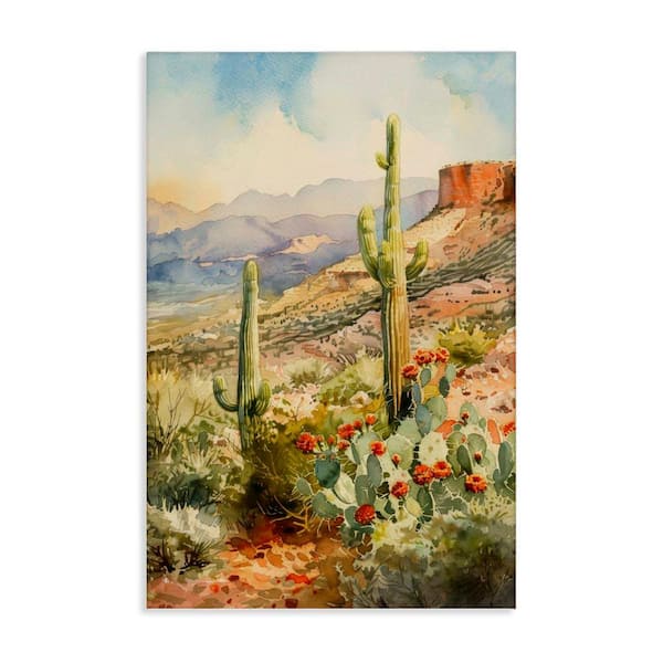 Stupell Industries Standing Tall Cacti Nature by LSR Design Studio Unframed Nature Graphic Art Print 30 in. x 20 in.
