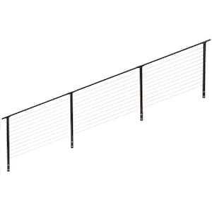 14 ft. x 36 in. Bronze Stair Cable Railing, Face Mount