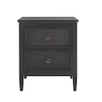 Home Decorators Collection Marsden Black 2-Drawer Cane Nightstand 13966 ...