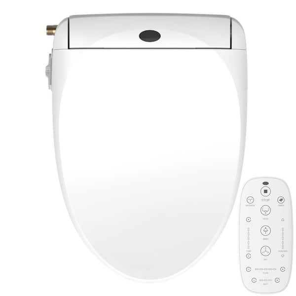 tunuo Electric Seat for Elongated in. White with Heated, Remote Control and LED Light ST-BT131049 Home Depot