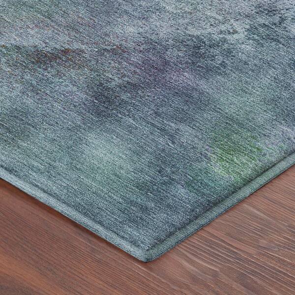 Mayfield Premium Machine Washable Abstract AMF2308 Blue 10 ft. x 14 ft. Area Rug