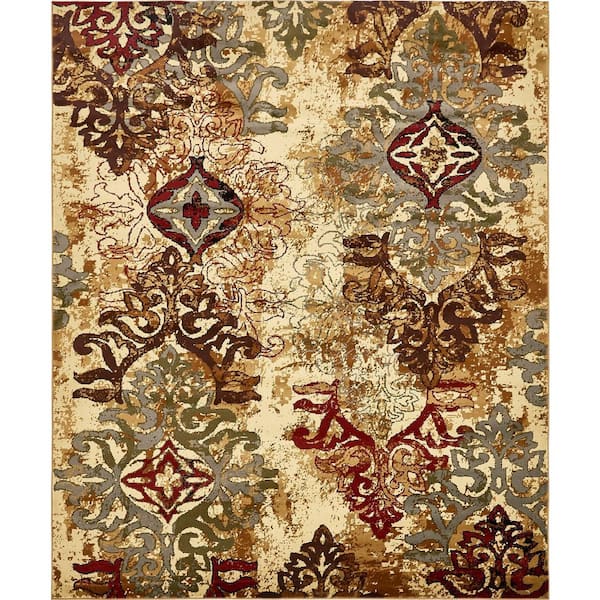 Unique Loom Barista Congencis Beige 8' 0 x 10' 0 Area Rug