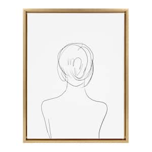 Sylvie "Minimalist Woman" by Teju Reval of SnazzyHues 24 in. x 18 in. Framed Canvas Wall Art