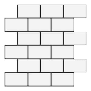 Thicker Subway Piano 12 in. x 12 in. PVC Self-Adhesive Peel and Stick Tile (8.5 sq. ft./10-Pack)