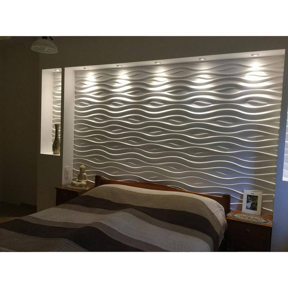 Ocean White 24" x 24" 3D Textured Wall Panels