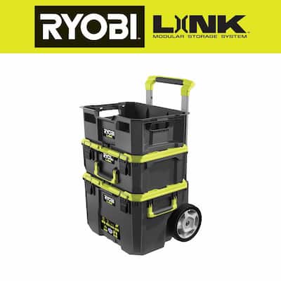 LINK Rolling Tool Box with LINK Medium Tool Box and LINK Tool Crate
