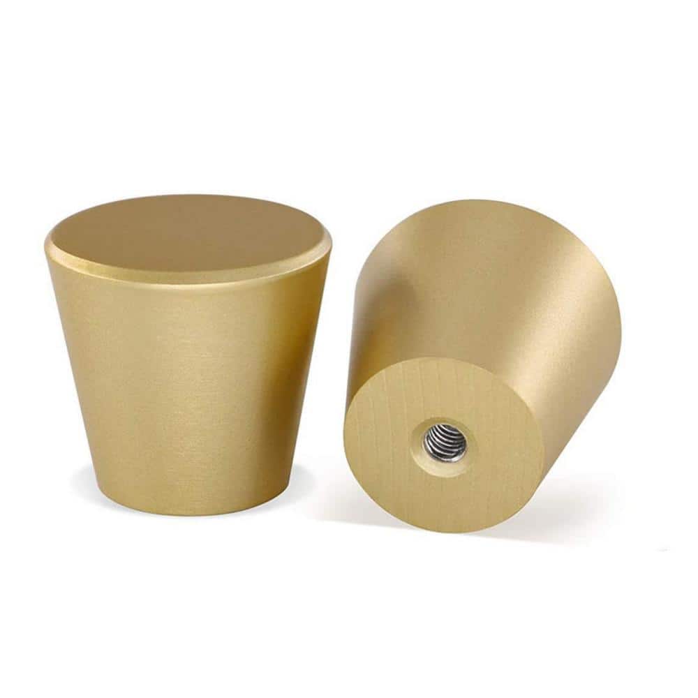 Brizza 1 in. (25 mm) Brushed Solid Brass Gold Round Cabinet Knob (5-Pack) price history on PriceWatchPro