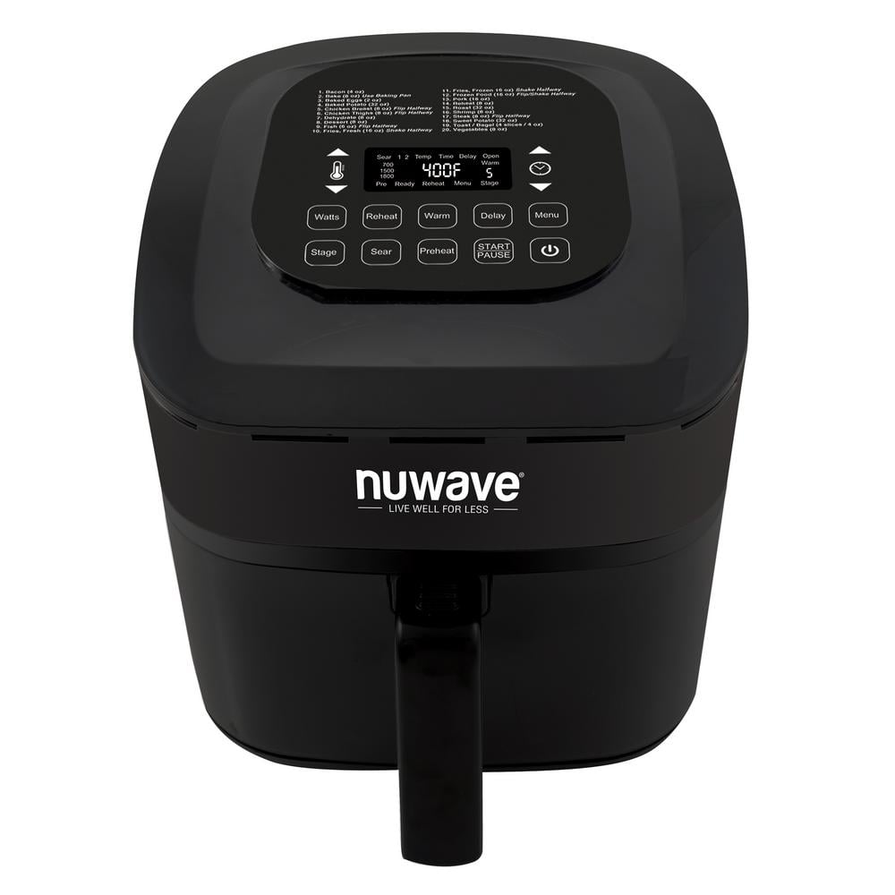 NuWave Brio 8 qt. Black Digital Air Fryer with Probe -  37381