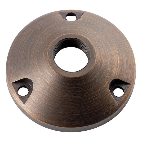 KICHLER 3 in. Centennial Brass Outdoor Landscape Round Mounting Base (1-Pack)