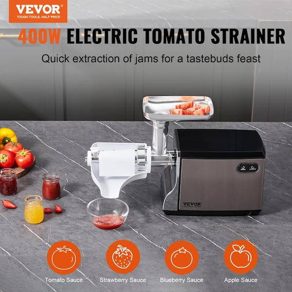 VEVOR Electric Tomato Strainer, 700W Tomato Sauce Maker Machine, 100 LBS/H  Food Strainer and Sauce Maker, Փ45mm Commercial Grade Food Mill with