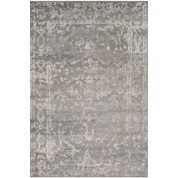 Centennial 6 ft. x 9 ft. Light Gray/Dark Gray Oriental Area Rug