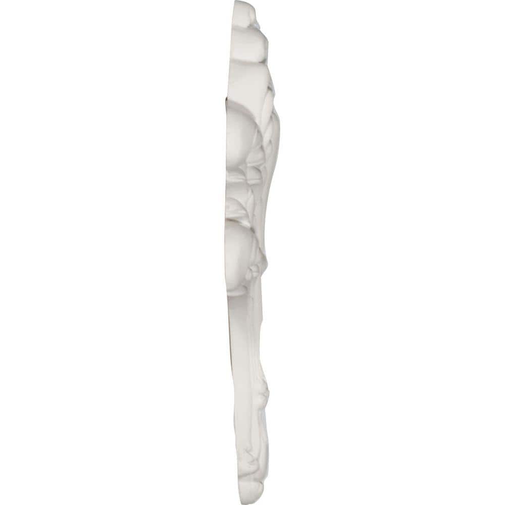 Primed White Urethane Leaf Scroll Onlay 8.75'' H x 6.25'' W
