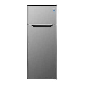 21.44 in. 7.4 cu. ft. Apartment Size Top Freezer Refrigerator in Stainless Steel
