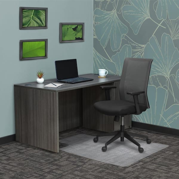Resilia Office Desk Chair Mat - for Carpet (with Grippers) Black, 36 Inches x 48 Inches, Made in The USA