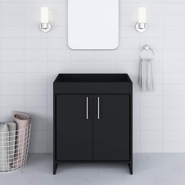 Villa 30 in. W x 18 in. D Bath Vanity Cabinet Only in Black