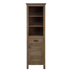 Stanhope 20 in. W x 15 in. D x 68 in. H Gray Freestanding Linen Cabinet