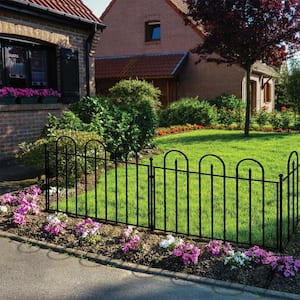 4Pk Black Tudor Fencing Plastic Weather resistant Garden Outdoor 