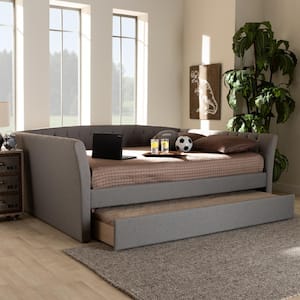 Delora Light Gray Full Trundle Daybed