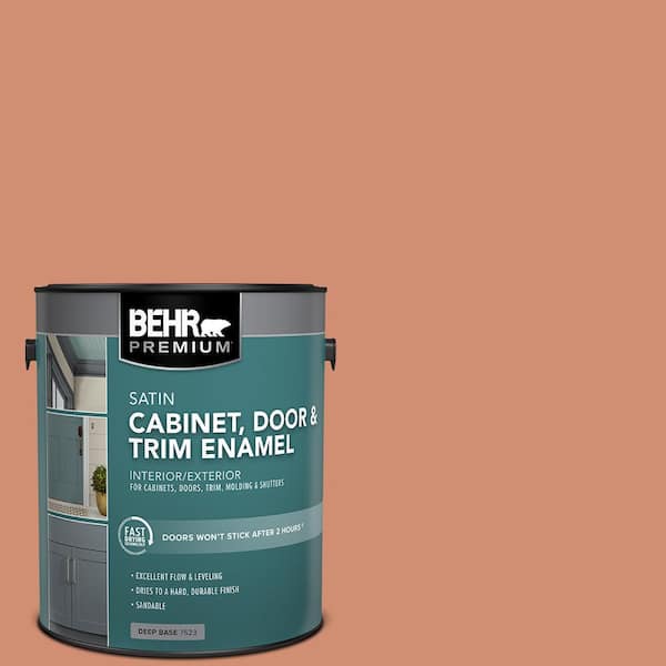 1 gal. #M200-5 Terra Cotta Clay Satin Enamel Interior/Exterior Cabinet, Door & Trim Paint