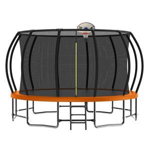 Anky 16 ft. Trampolines with Basketball Hoop, Ladder and Safety Enclosure Net