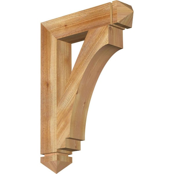 Ekena Millwork 4 in. x 28 in. x 20 in. Western Red Cedar Imperial Arts and Crafts Rough Sawn