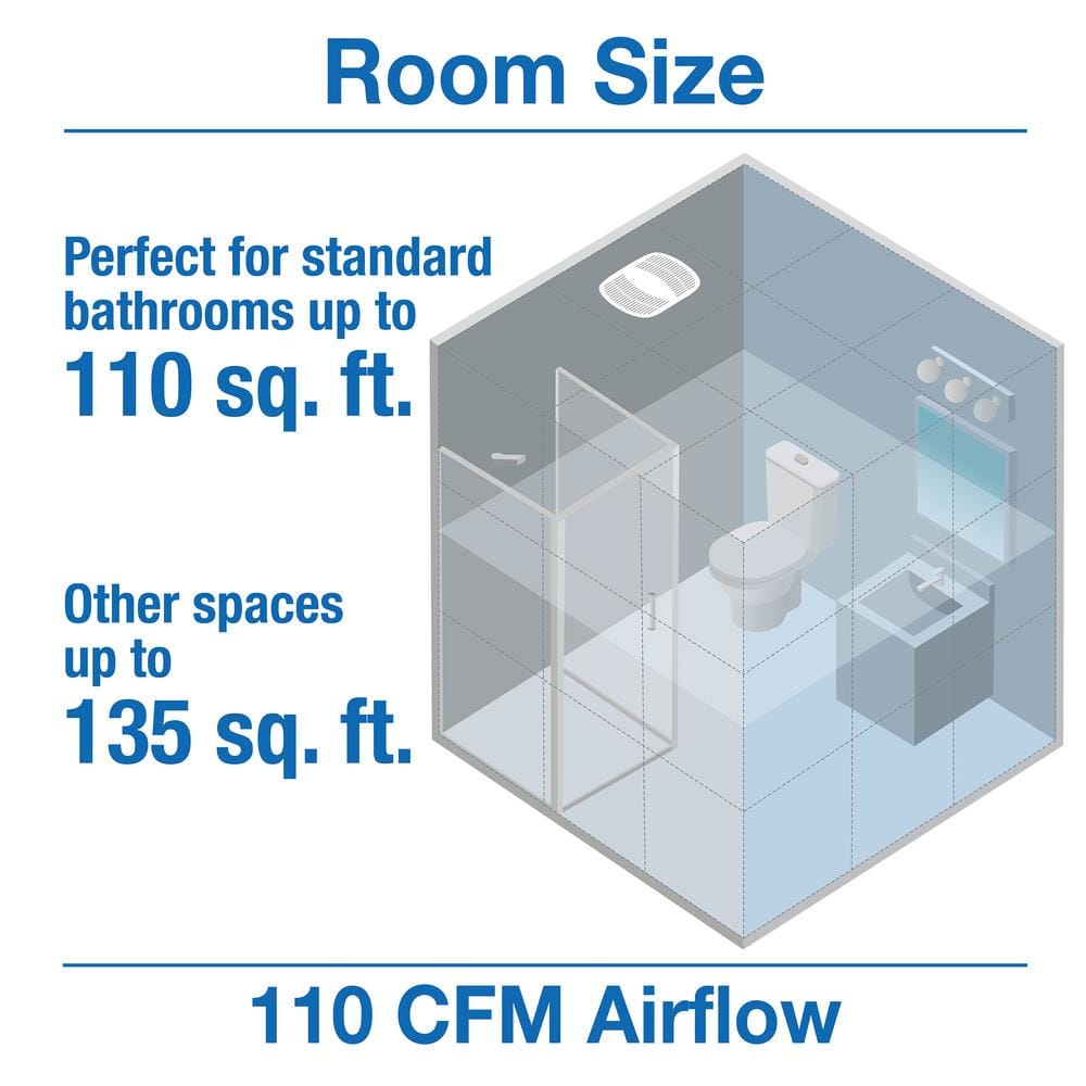Energy Star White Ceiling Mounted Exhaust Fan
