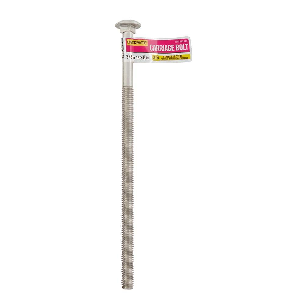 Marine Grade Stainless Steel 3/8-16 X 8 in. Carriage Bolt price history on PriceWatchPro