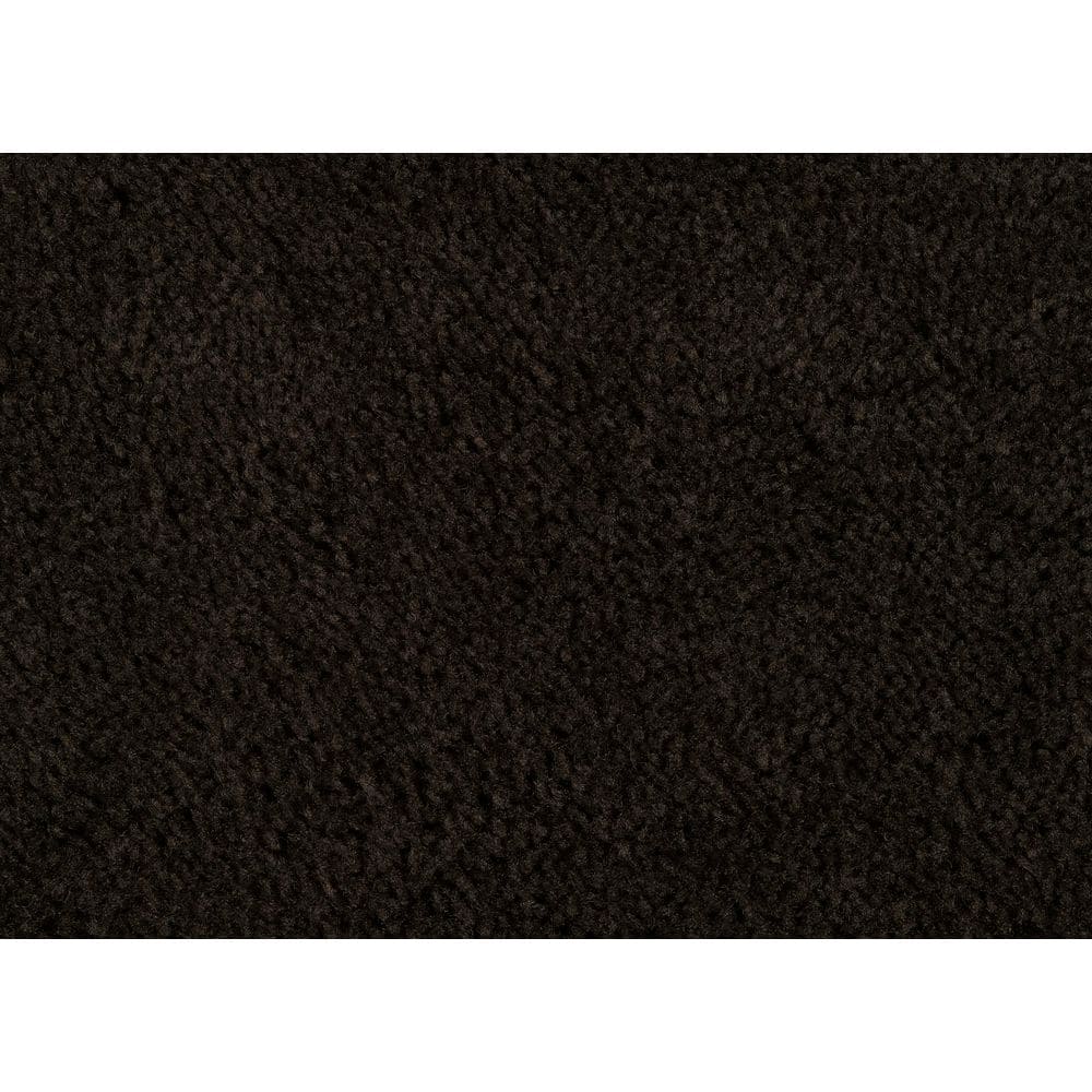 Chocolate Nylon Traditional 2-Piece Bathroom Rug Set