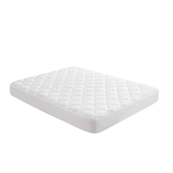 Comfort 0.80 in. Twin Polyester Machine Washable Mattress Pad