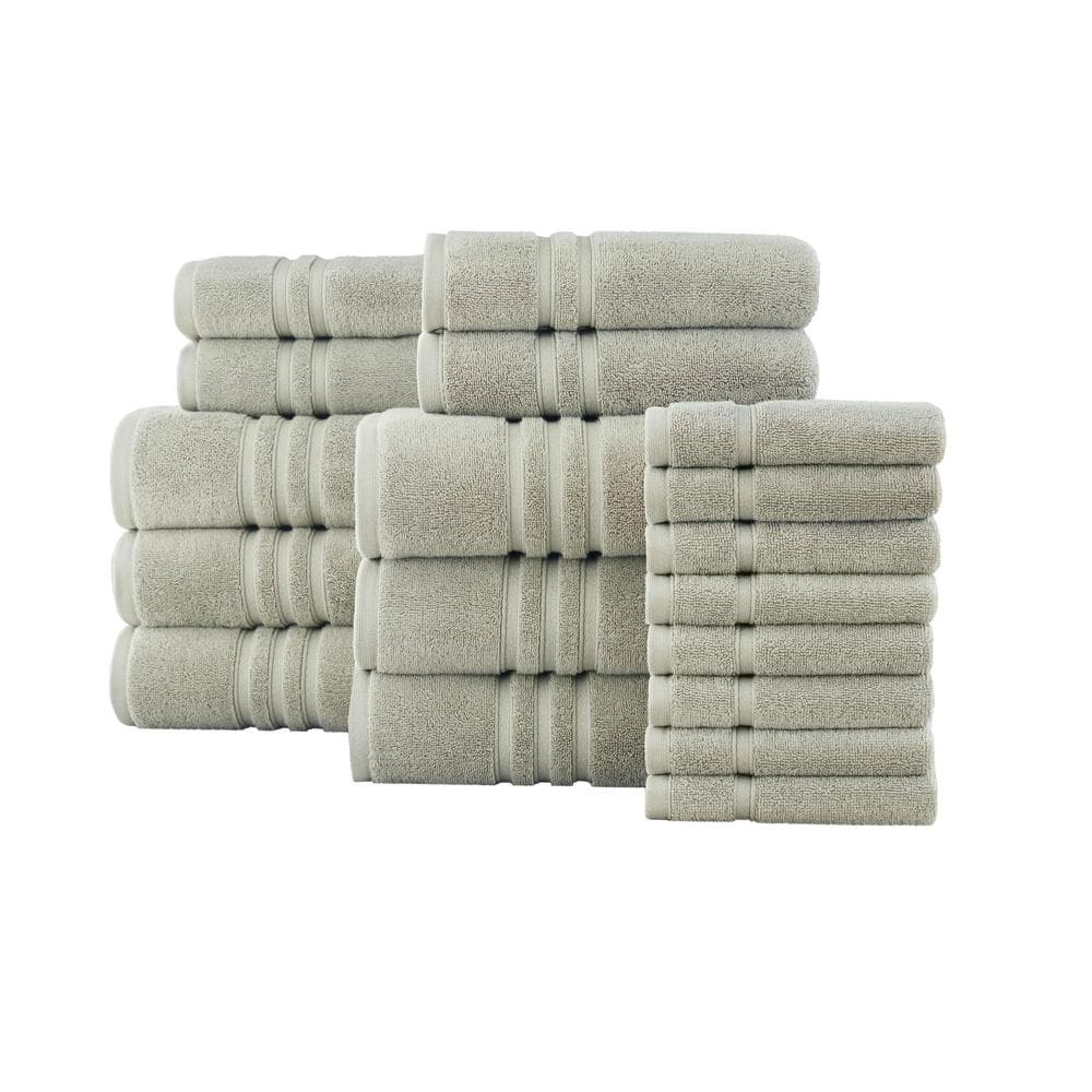 Home Decorators Collection Turkish Cotton Ultra Soft Willow Green 6-Piece Bath  Towel Set 6PCSMOSS - The Home Depot