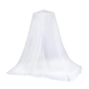 1.64 ft. x 7.55 ft. x 27.89 ft. White Luminous Mosquito Net Round Hoop Bed Curtains Bed Canopy