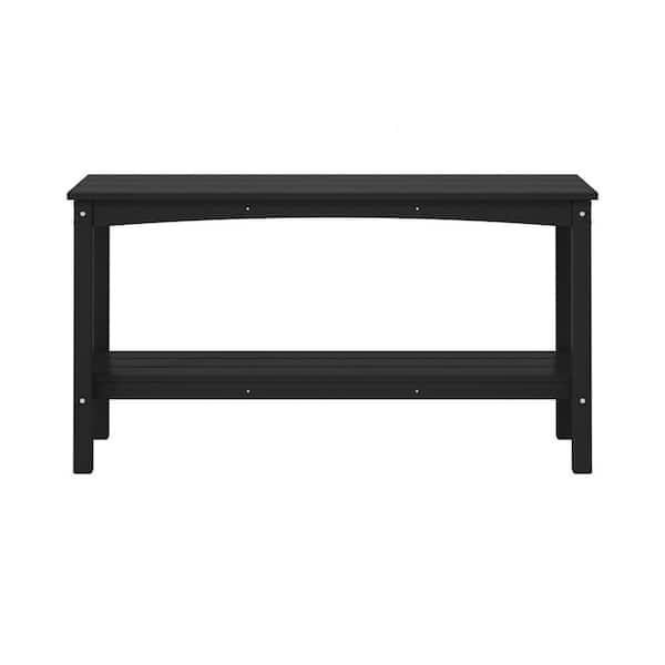 Black outdoor console deals table