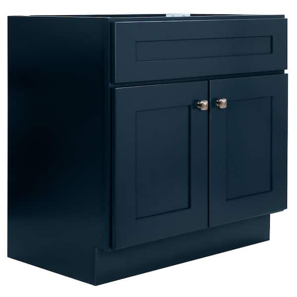 Design House Brookings 30 in. W x 21.73 in D x 31.5 in. H Bath Vanity Cabinet without Top in Navy Blue Assembled