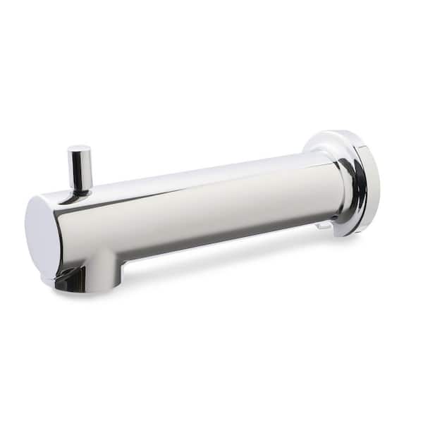Tub Spout with Diverter 8" Round Bathtub Faucet with Decorative Chrome Plated Finish