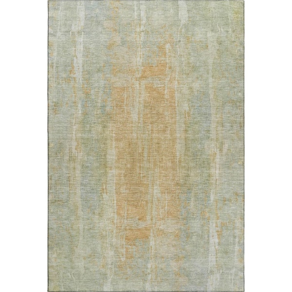 Mayfield Premium Machine Washable Abstract AMF2309 Sage 8 ft. x 10 ft. Area Rug