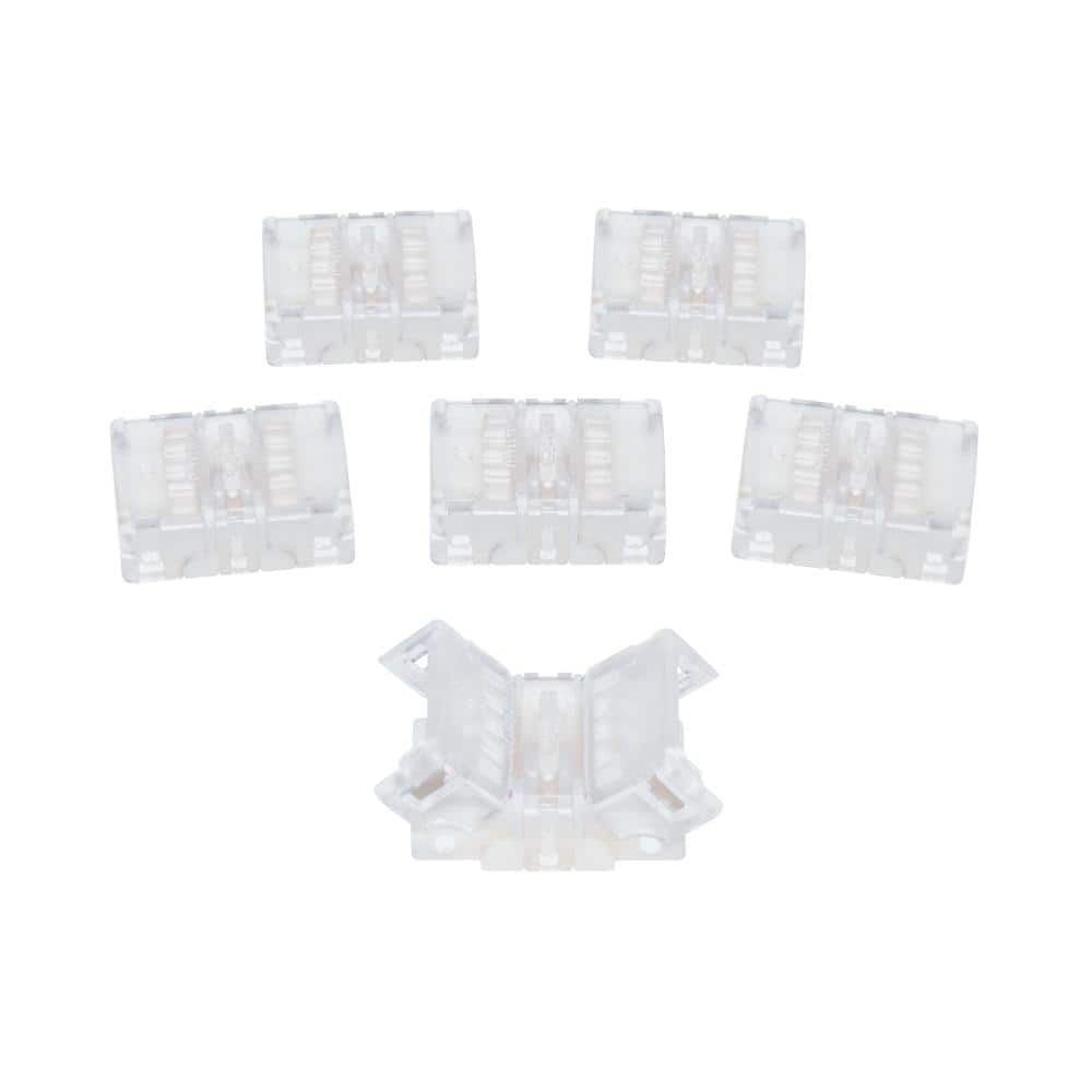 Clear 4 Pin RGB LED Tape Light Splice Connectors