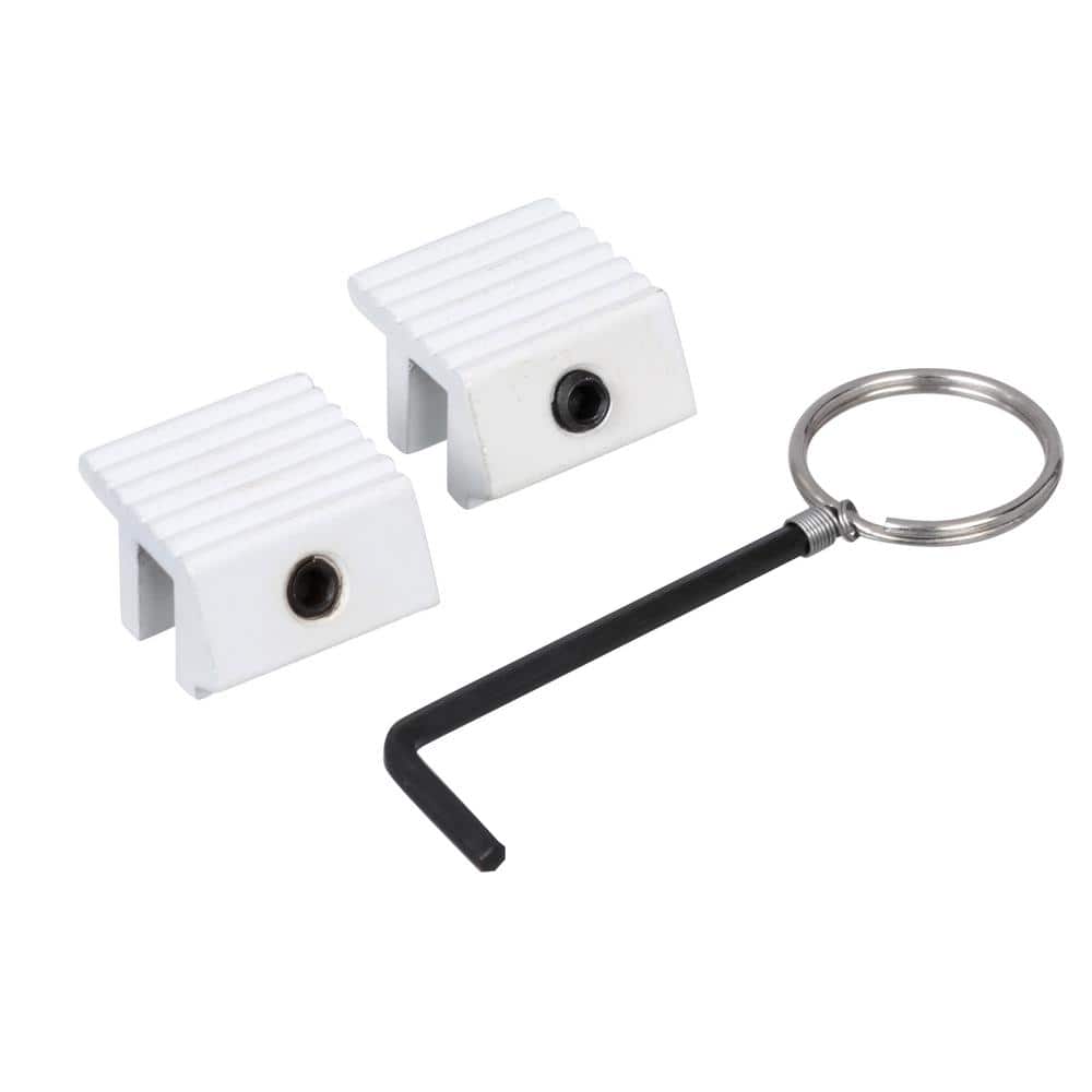 Sliding Window Lock, Tamper Resistant, White Finish