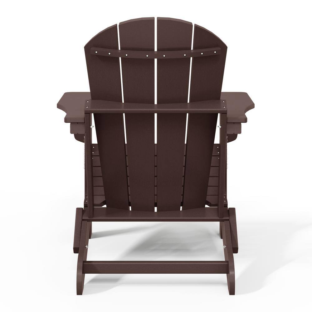 Dark Brown Moisture-Proof Finish Adirondack Chair Set of 2
