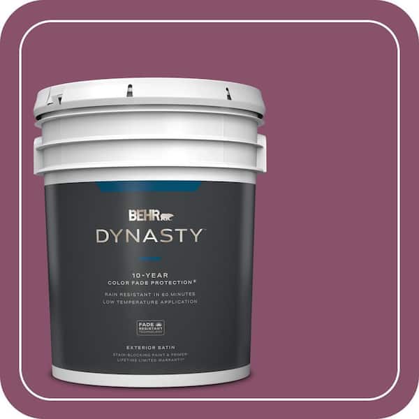 BEHR DYNASTY 5 gal. #M120-7 Raspberry Crush Satin Enamel Exterior Stain ...