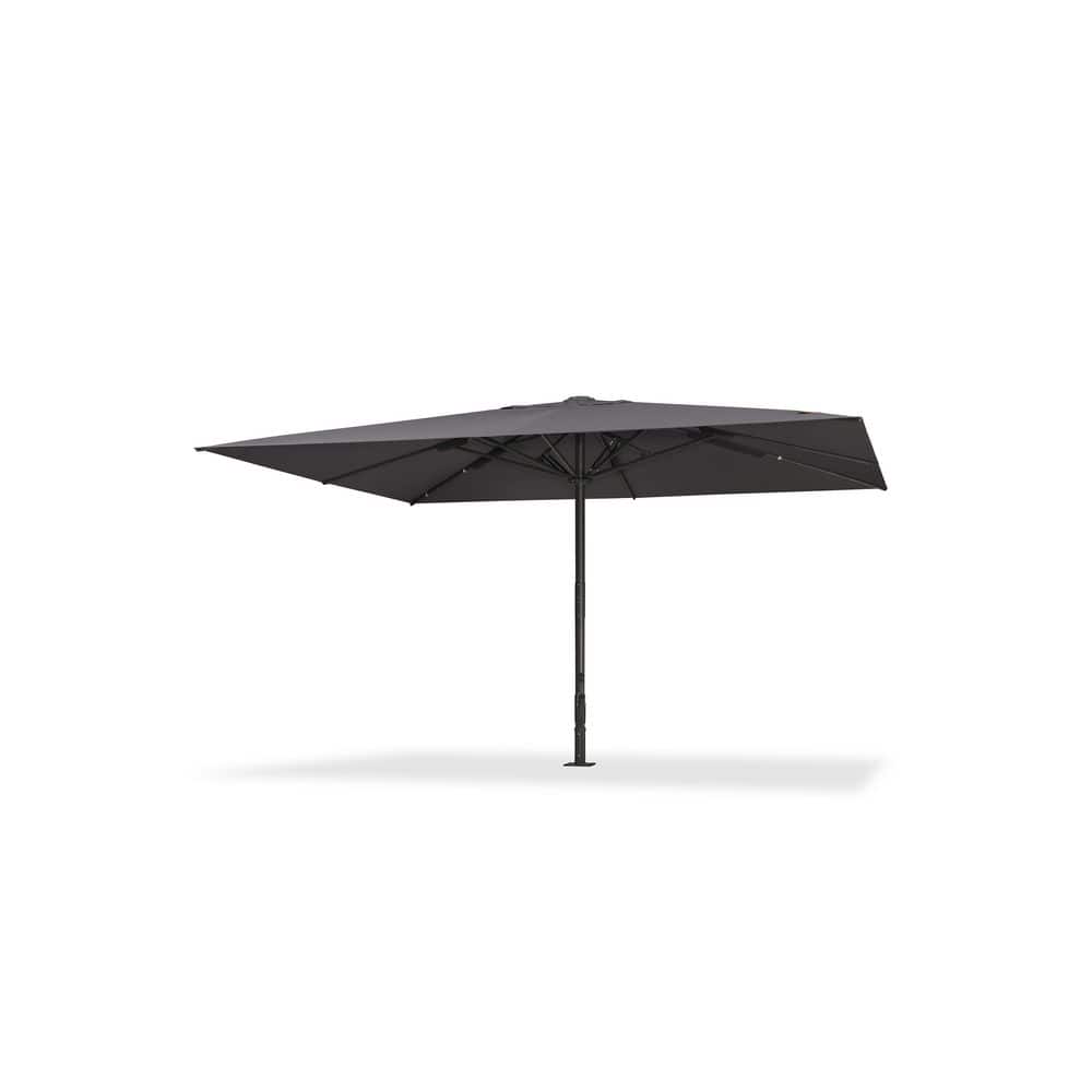 10 ft. X 6.5 ft. Semi-Auto Outdoor Patio Umbrella Aluminium Market Umbrella with 1.89 in. Rod and 8 Sturdy Ribs in Gray price history on PriceWatchPro