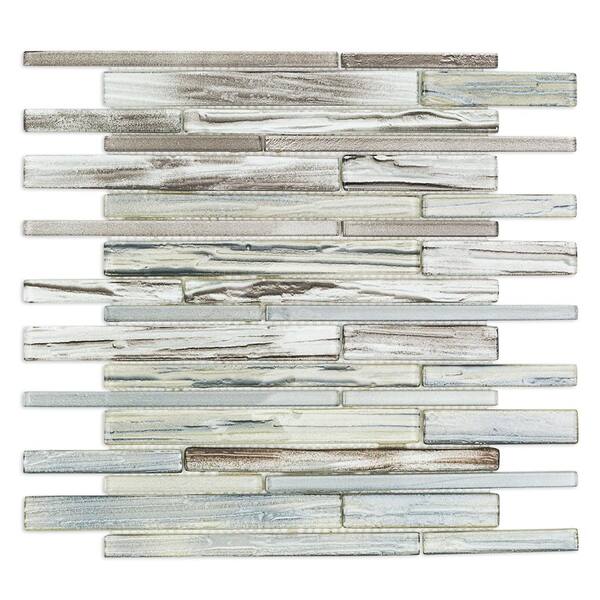 Ivy Hill Tile Midtown Sense Railroad Mutlicolor 11 .87 in. x 12.62 in. Polished Glass Wall Tile (1.04 sq. ft.)