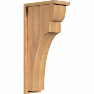 7-1/2 in. x 14 in. x 30 in. Yorktown Smooth Western Red Cedar Corbel with Backplate