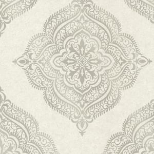 Capella Fog Medallion Strippable Wallpaper (Covers 56.4 sq. ft.)
