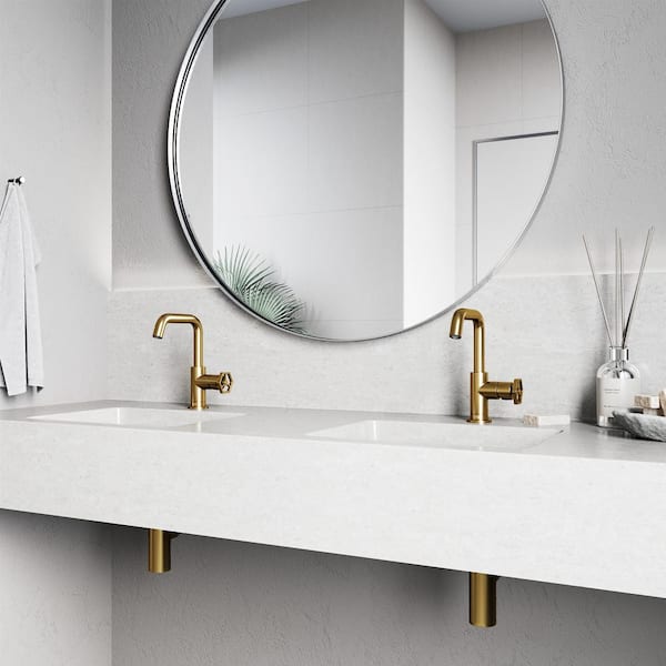 Ruxton Single Handle Single-Hole Bathroom Faucet in Matte Brushed Gold