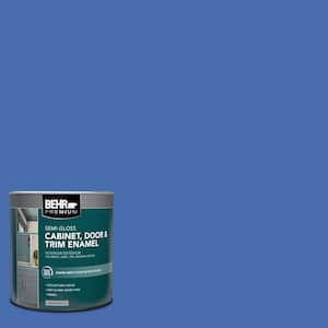 1 qt. #PPU15-05 New Age Blue Semi-Gloss Enamel Interior/Exterior Cabinet, Door & Trim Paint