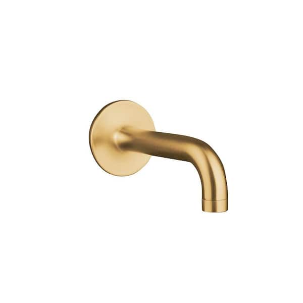 KOHLER Purist 7.75 in. Wall-Mount Bath Spout in Vibrant Moderne Brushed Gold