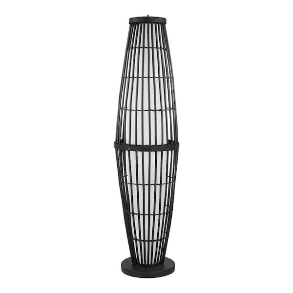 Hampton Bay Ryland 51 in. Black Outdoor/Indoor Floor Lamp